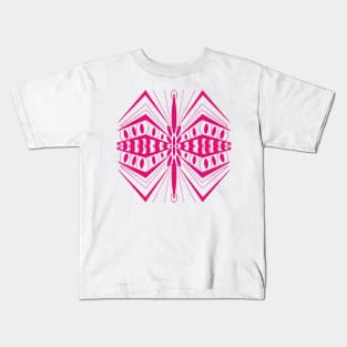 Pink Symmetrical pattern, spider shape Kids T-Shirt